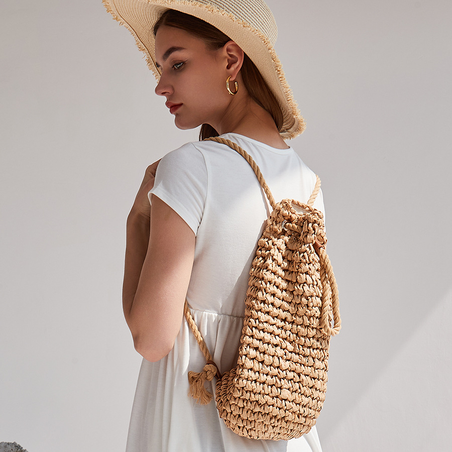 Women'S Raffia Bags - اليدوية الرباط حقائب كتف الشاطئ الرافية