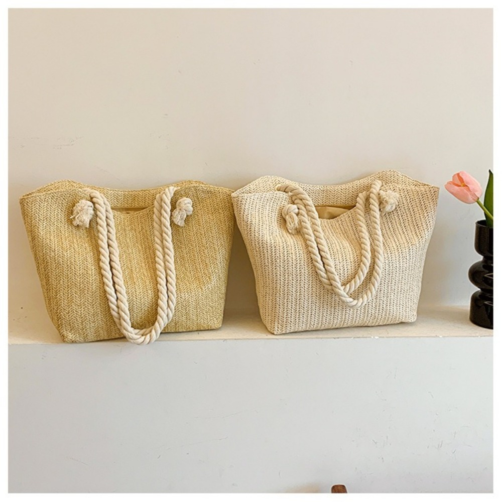 Women'S Raffia Bags - حقيبة شاطئ صيفية جديدة كبيرة السعة