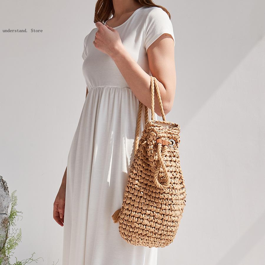 اليدوية الرباط حقائب كتف الشاط - مراجعة Women'S Raffia Bags وسعره