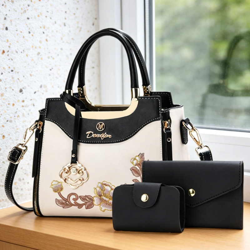 مجموعة من 3 حقائب يد مطرزة عال - مراجعة Women'S Bags Handbags وسعره