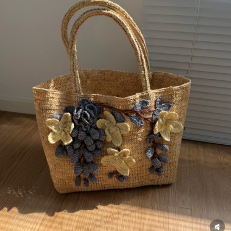 حقيبة يد جديدة مصنوعة يدويًا م - مراجعة Women'S Raffia Bags وسعره